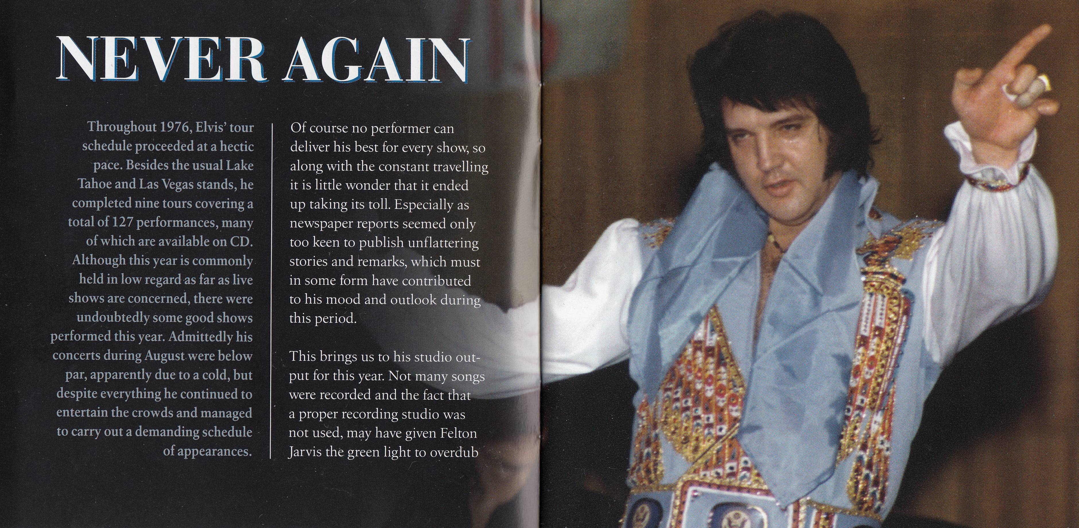 Elvis Presley Welcome To The Jungle Never Again : Booklet 1